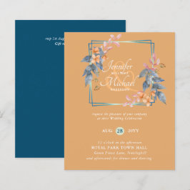 BUDGET Garden Leaves Fall Wedding nodigt Blauwgroe