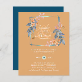 BUDGET Garden Leaves Fall Wedding nodigt Blauwgroe