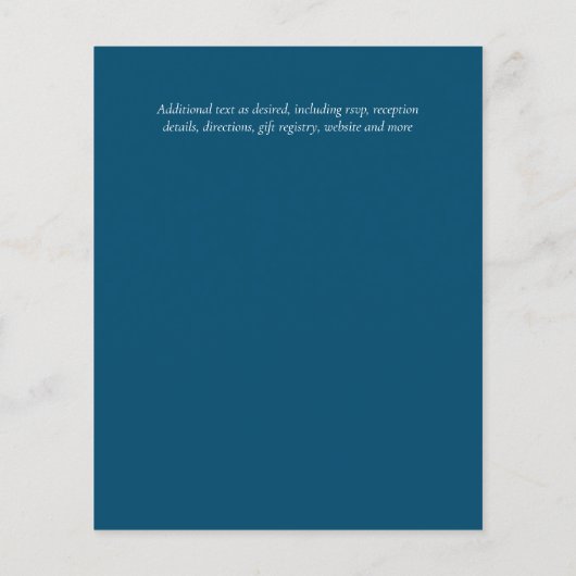 BUDGET Garden Leaves Fall Wedding nodigt Blauwgroe (Achterkant)