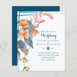 BUDGET Garden Leaves Fall Wedding nodigt Blauwgroe