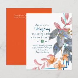 BUDGET Garden Leaves Fall Wedding nodigt Blauwgroe