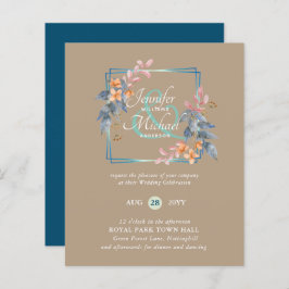 BUDGET Garden Leaves Fall Wedding nodigt Blauwgroe