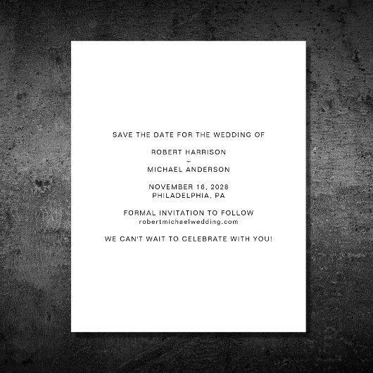 Budget gay bruiloft smoking save de datum