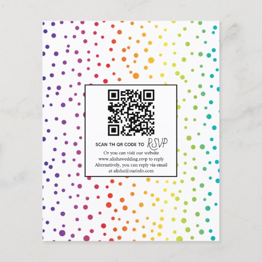 BUDGET Gay lesbian rainbow bruiloft (Achterkant)