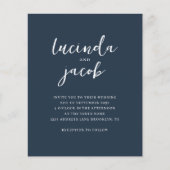 BUDGET Geborsteld Script Klassiek Navy Blue Bruilo (Voorkant)