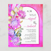 BUDGET Gedroogde bloemen QR magenta bruiloft uitno (Voorkant)