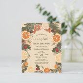 Budget gedroogde citrus vrolijk weinig Baby shower (Staand voorkant)