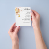Budget Geel Gouden Bloemdetails Flyer (Hand)