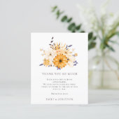 BUDGET Gele Florals Quote Weddenschap 3 Foto Bedan (Staand voorkant)