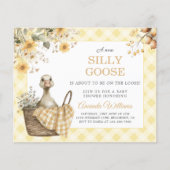 Budget Gele Gekke Gans Baby shower Uitnodiging (Voorkant)