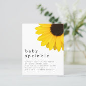 BUDGET Gele Zonnebloem Baby Sprinkle nodigt uit (Staand voorkant)