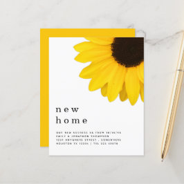 Budget Gele Zonnebloem Bewegend Nieuwe Adres Detai