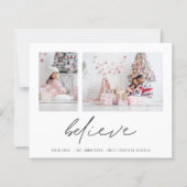 Budget Gelooft 2 Kaart voor Kerstmis op fotoscript (Voorkant)