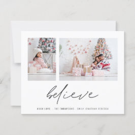 Budget Gelooft 2 Kaart voor Kerstmis op fotoscript