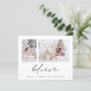 Budget Gelooft 2 Kaart voor Kerstmis op fotoscript