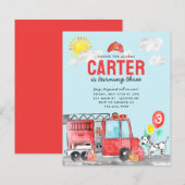 Budget Geluid De Alarm Brandweerwagen Verjaardag (Voorkant / Achterkant)