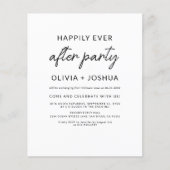 Budget Gelukkig Altijd Na Wedding Party Minimalist Flyer (Voorkant)