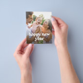 Budget Gelukkig Nieuwjaar Moderne Typografie Fotok Flyer (Hand)