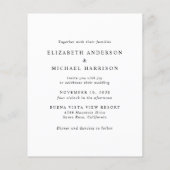 Budget Gelukkig ooit na foto bruiloft uitnodiging (Achterkant)