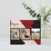 Budget Gelukkige Feestdagen Foto Kaarten Abstract  (Staand voorkant)