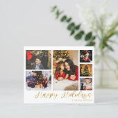 Budget Gelukkige Feestdagen Goud 6 Foto (Staand voorkant)