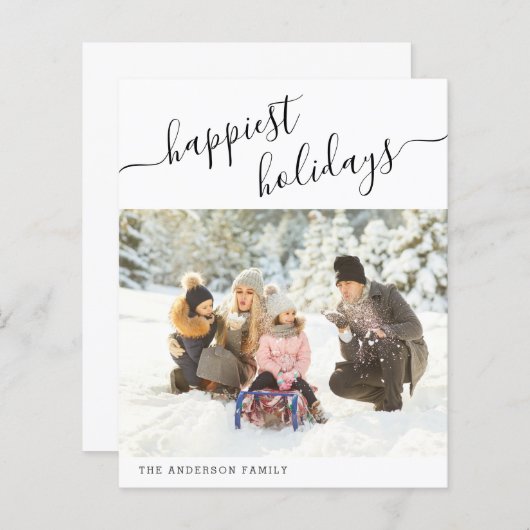 Budget Gelukkigste Vakantie Modern Minimal 2024 Fo (Voorkant / Achterkant)