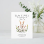 Budget Gender Neutraal Konijntje Baby shower Uitno (Staand voorkant)