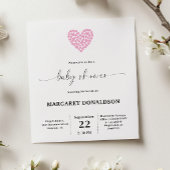 Budget Gentle Pink Heart Baby shower Party