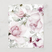 Budget Gentle Rose Girl Baby Shower Invitation (Achterkant)