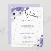 Budget Geometric Paarse Floral Wedding (Voorkant / Achterkant)