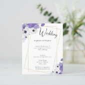 Budget Geometric Paarse Floral Wedding (Staand voorkant)