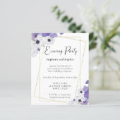 Budget Geometric Periwinkle Wedding Party Invite (Staand voorkant)