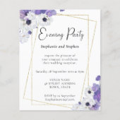 Budget Geometric Periwinkle Wedding Party Invite (Voorkant)