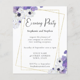 Budget Geometric Periwinkle Wedding Party Invite