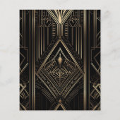 Budget geometrische Art Deco bruiloft (Achterkant)