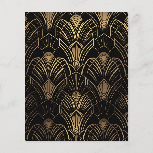 Budget geometrische Art Deco bruiloft (Achterkant)