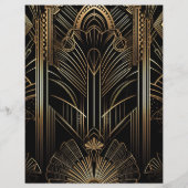 Budget geometrische Art Deco bruiloft Flyer (Achterkant)