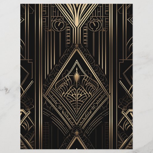 Budget geometrische Art Deco bruiloft Flyer (Achterkant)