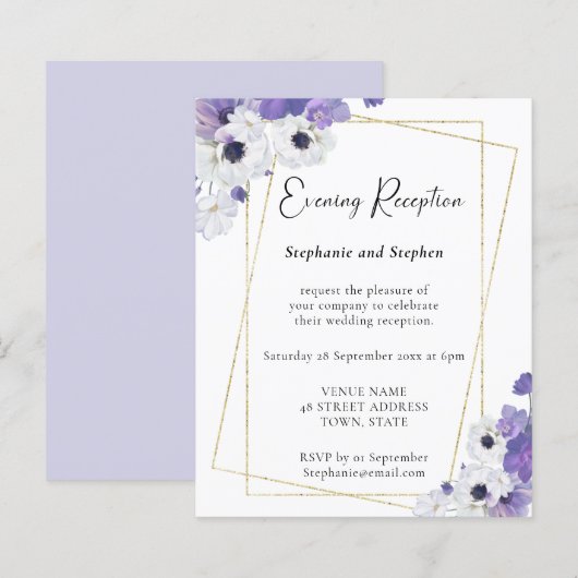 Budget Geometrische Paarse weddenschappen (Voorkant / Achterkant)