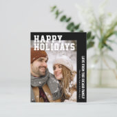 Budget gepersonaliseerde foto- en tekstkerstkaart (Staand voorkant)