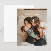 Budget gepersonaliseerde foto- en tekstkerstkaart (Voorkant / Achterkant)