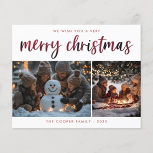 BUDGET Geruite Kerst Foto Kaart Moderne Kerstmis