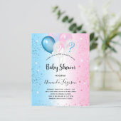 Budget geslacht onthulling baby shower roze blauwe (Staand voorkant)