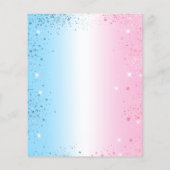 Budget geslacht onthulling baby shower roze blauwe (Achterkant)