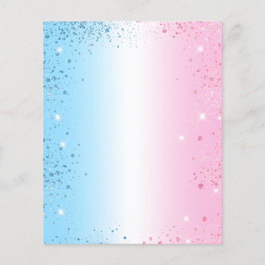 Budget geslacht onthulling baby shower roze blauwe (Achterkant)