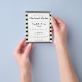 Budget gestreepte gouden bruidsmeisjes lunch uitno flyer (Hand)