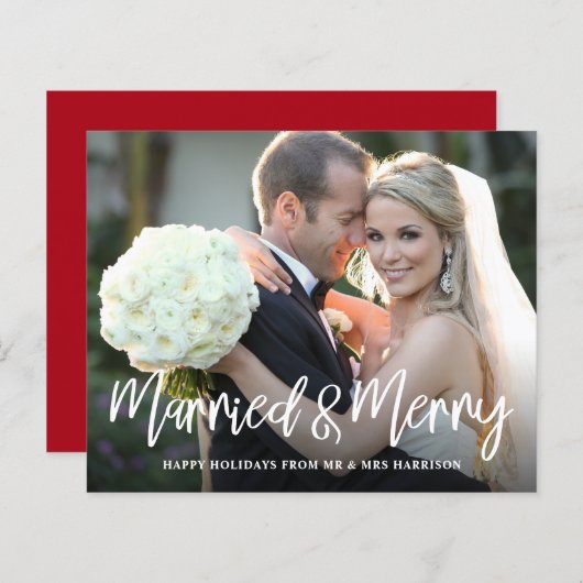 Budget Getrouwd Gelukkig Script Foto Vakantie (Voorkant / Achterkant)