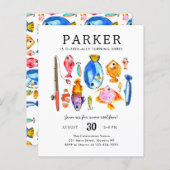 Budget Gevist Rod Reel Fun Fish Viste Verjaardag (Voorkant / Achterkant)