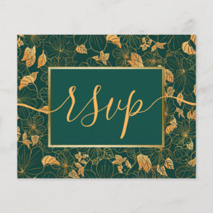 Budget geweldige Emerald Green Golden Foliage RSVP
