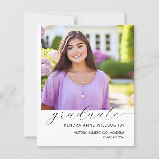 Budget Gewoon Elegant Foto Homeschool Afstuderen (Voorkant)